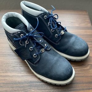 Timberland Women's Nellie Double WP Ankle BOOTS Navy Size 10M